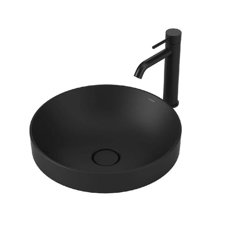 Caroma Liano II Round 400mm Inset Basin Matte Black 852400MB