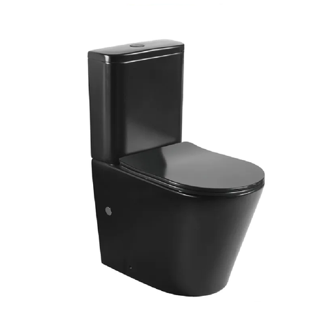 Otti Oasis Rimless Toilet Suite Matte Black IOTSPKB