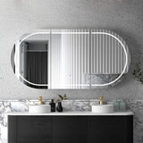 Otti Bondi LED Shaving Cabinet 1800x900mm Premium Edition Black Oak LED-BOSV1890B-VP