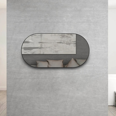 Otti Noosa Oval Mirror 1200X600mm Black MFMO1260B