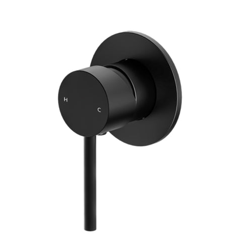 Amelie Royale Pin Wall Shower Mixer 80mm Round Plate (Trim Kit Only) Matte Black BDO250811TMB
