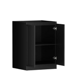 Otti Hampshire Base Laundry Cabinet 1300mm Black / Pure White Stone Top LA-1300-BOHB-PW