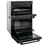 Euro Appliances Oven Electric 80cm x 60cm Double Oven Black EO8060DBK2
