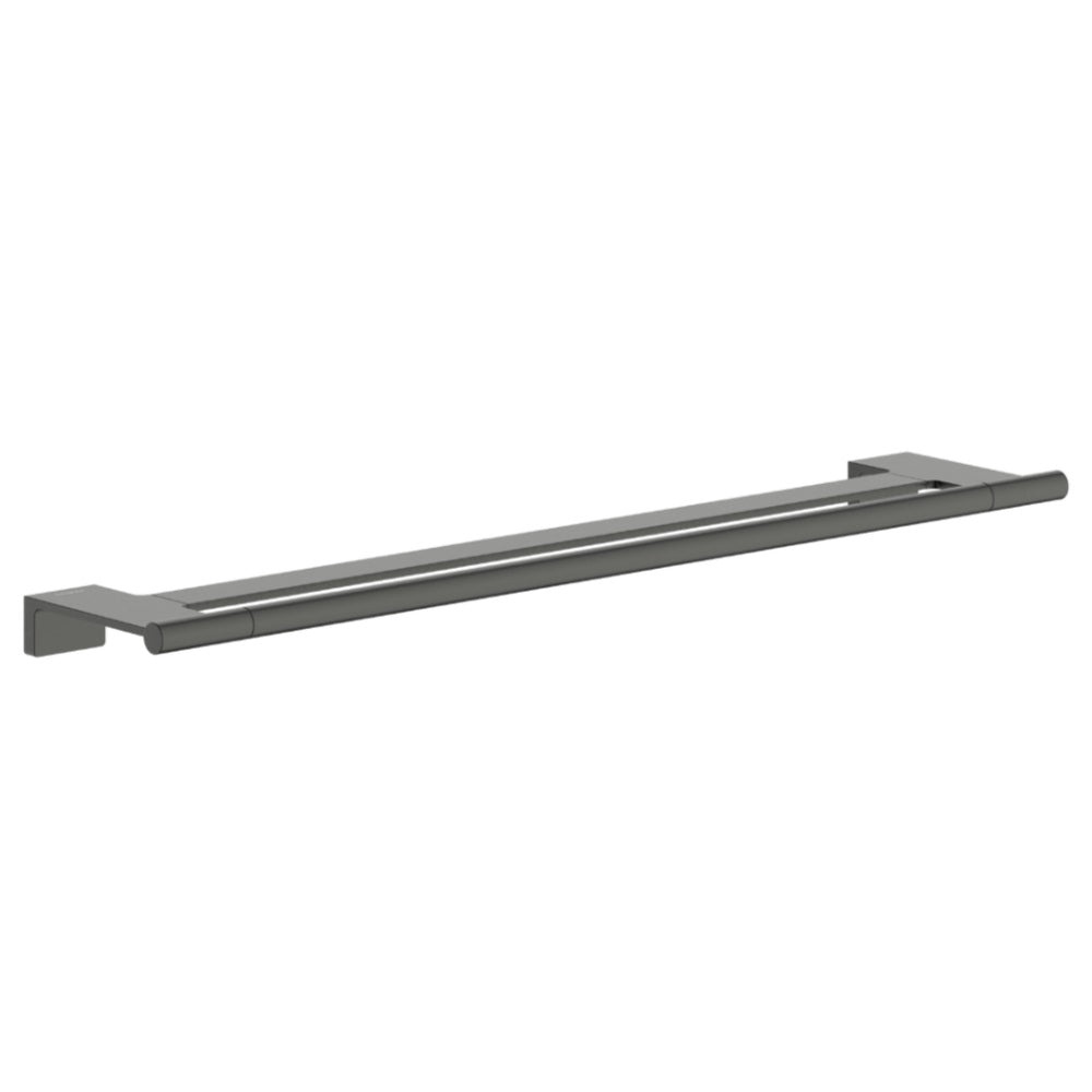 Hansgrohe Addstoris S Double Bath Towel Rail Brushed Black Chrome 41763340