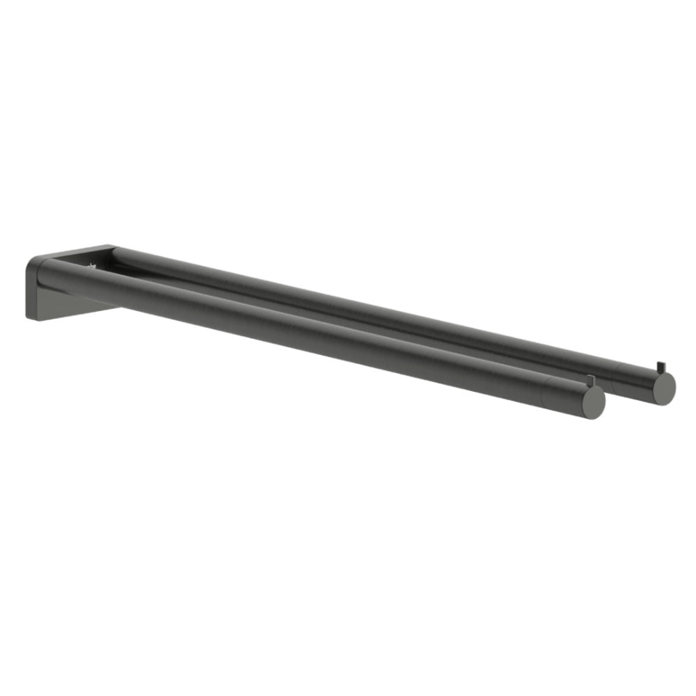 Hansgrohe Addstoris S Twin Bath Towel Holder Brushed Black Chrome 41787340