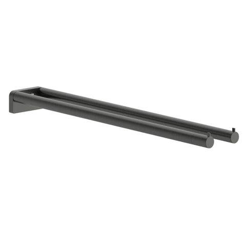 Hansgrohe Addstoris S Twin Bath Towel Holder Brushed Black Chrome 41787340