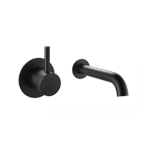 Vito Bertoni Wish2 Wall Basin/Bath Set Fixed 180mm Trim Kit Matte Black TK240195