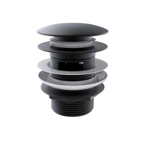Otti Mushroom Bath Pull Out Popup Waste Overflow Matte Black M40MB-OF
