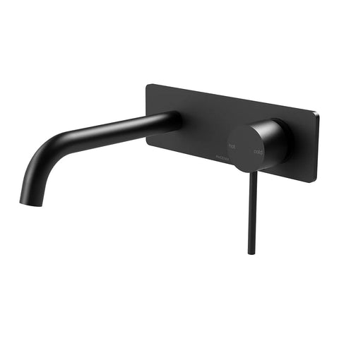 Phoenix Vivid Slimline SwitchMix Wall Basin/Bath Mixer Set 180mm Fit-Off (Trim Kit Only) Matte Black VS2812-10