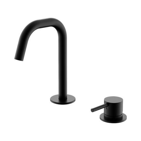 Nero Mecca Hob Basin Mixer Set Edge Spout Matte Black NR221901HMB