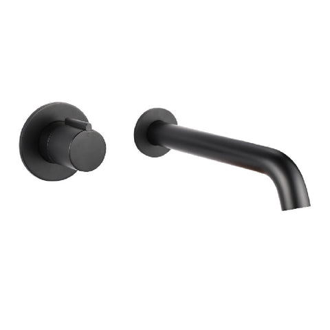 Vito Bertoni Sol2 Wall Basin/Bath Set 220mm Trim Kit Matte Black TK244146