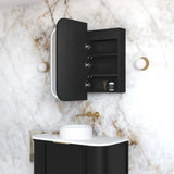 Otti Newport LED Shaving Cabinet 900x750mm Premium Edition Black Oak LED-SSQ9075B-VP