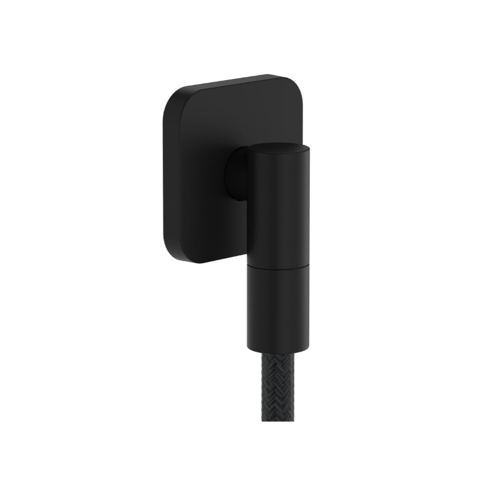 Hansgrohe Fixfit Fine Q Wall Outlet w/ Non-Return Valve Matte Black 28884670