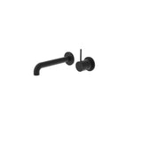 Nero Mecca Wall Basin/Bath Mixer Separate Back Plate Handle Up 120mm Matte Black NR221910D120MB