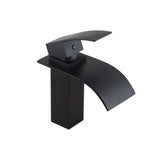 Otti Waterfall Square Basin Mixer Matte Black WFBMB