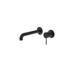 Nero Mecca Wall Basin/Bath Mixer Separate Back Plate 230mm Matte Black NR221910C230MB