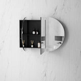Otti Bondi Shaving Cabinet 1500x900mm Black Oak BOSV1590B