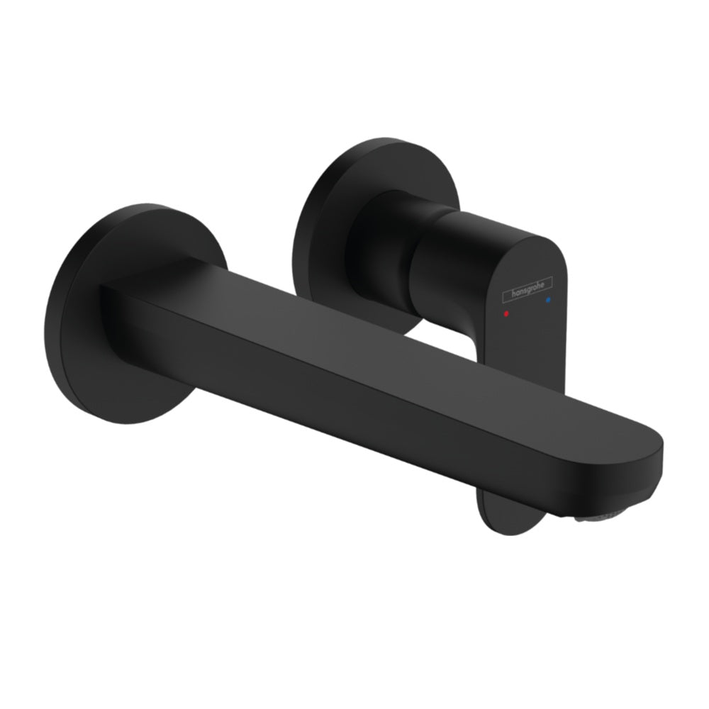 Hansgrohe Rebris S 2H Wall-Mounted Basin Mixer 20.5cm Lead Free Matte Black 72528673
