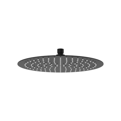 Fienza Round Rain Shower Head 300mm Matte Black 411119B