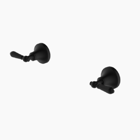 Nero York Wall Basin Set w/Metal Lever Matte Black NR692109B02MB