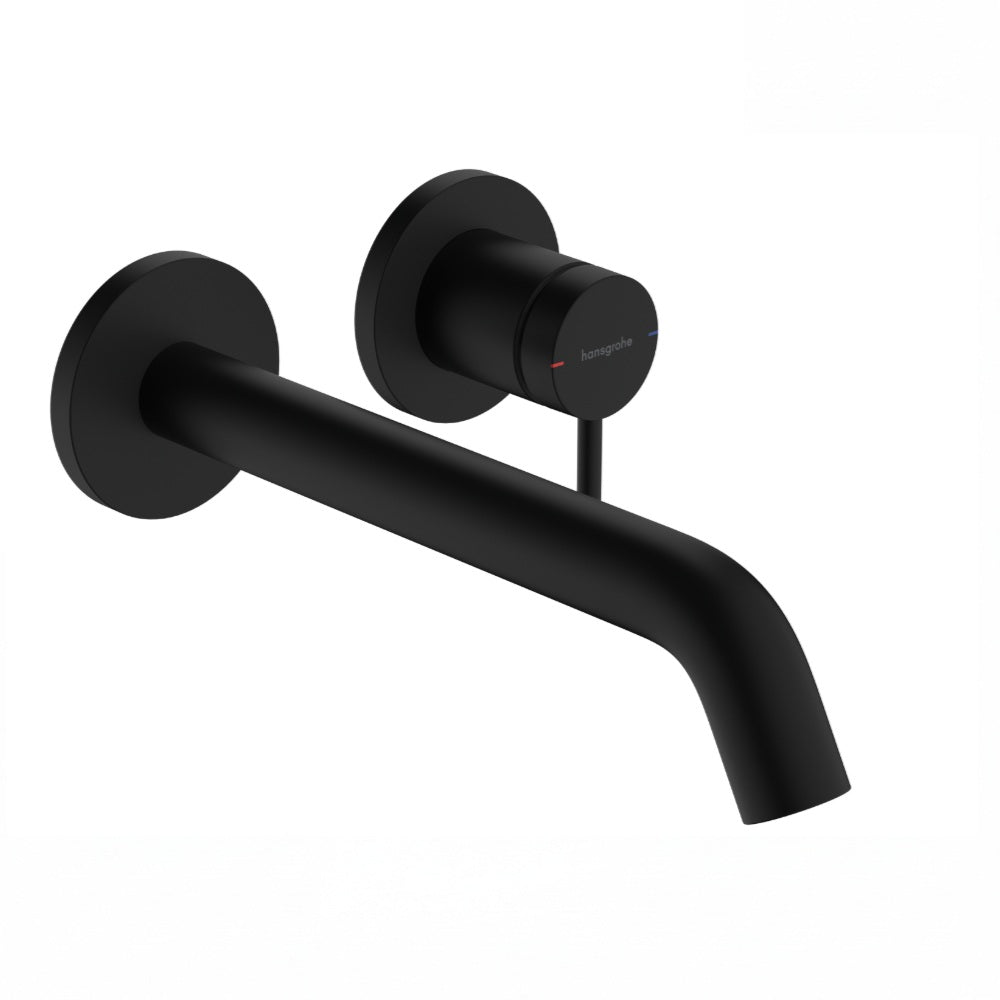 Hansgrohe Tecturis S Single Lever Basin Mixer For Concealed Installation Wall-Mounted w/ Spout 22.5 cm Lead Free Matte Black 73351673