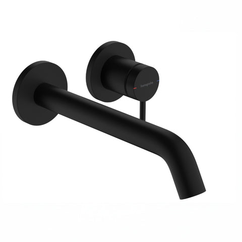Hansgrohe Tecturis S Single Lever Basin Mixer For Concealed Installation Wall-Mounted w/ Spout 22.5 cm Lead Free Matte Black 73351673