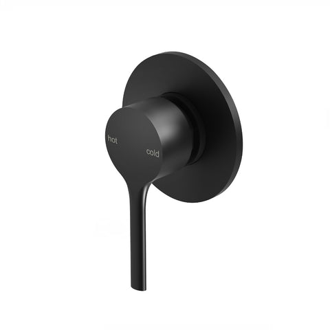 Phoenix Vivid Slimline Oval Switchmix Shower / Wall Mixer Matte Black VV2800-10-1