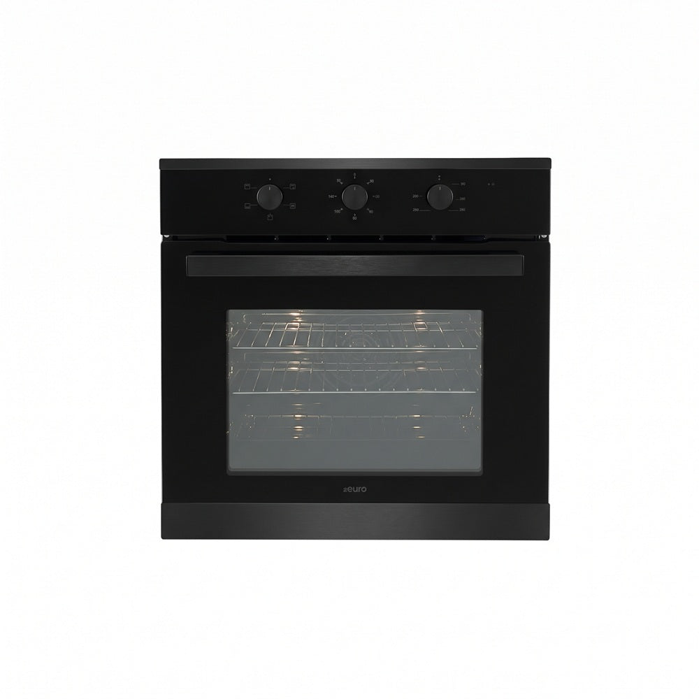 Euro Appliance Oven 60cm Electric Fan Forced Black EO604BK