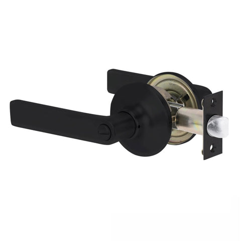 Lockwood Symmetry Privacy Set Lever 3 Matte Black 7552MBK