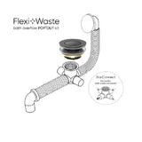 Seima Flexiwaste Bath Overflow Pop-out Kit Matte Black 192236