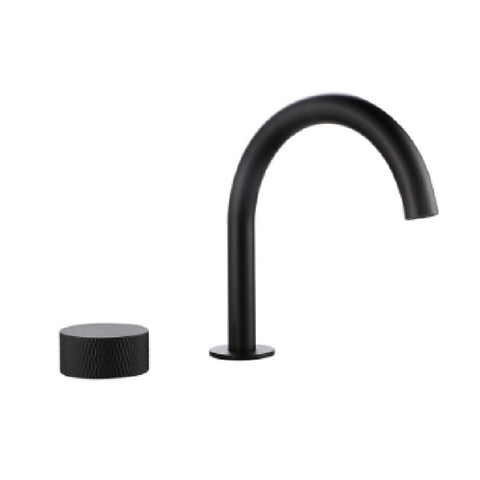 Vito Bertoni Luxx Gooseneck Basin Mixer Set Matte Black 62020