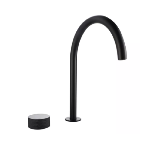 Vito Bertoni Luxx Gooseneck Sink Mixer Set Matte Black 62035