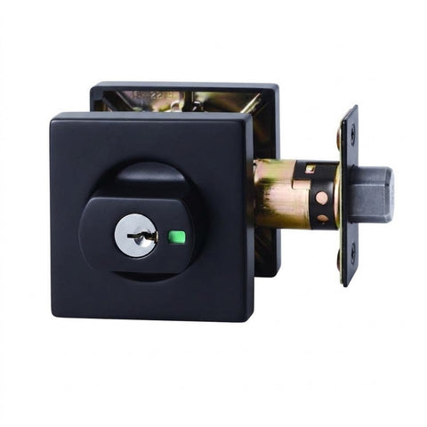 Lockwood Paradigm Deadbolt Square Rose Universal Pack Matte Black 005/B2MBKDP