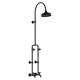 Fienza Lillian Exposed Rail Shower & Bath Set Matte Black 455122BL