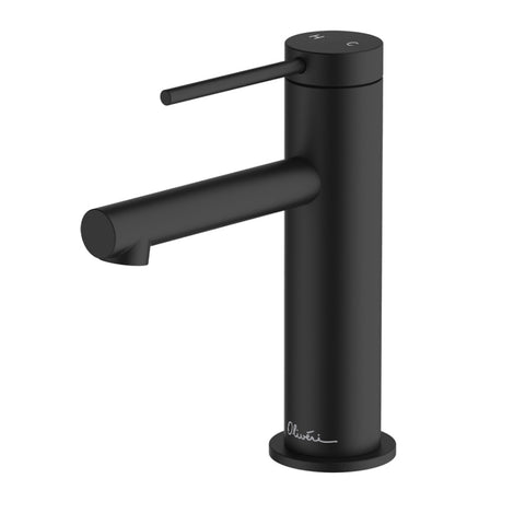 Oliveri Venice Straight Basin Mixer Matte Black VE106506FMB