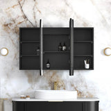 Otti Newport LED Shaving Cabinet 1200x750mm Premium Edition Black Oak LED-SSQ1275B-VP