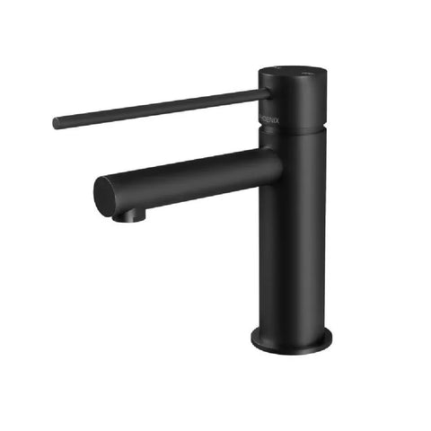 Phoenix Vivid Slimline Basin Mixer with Extended Lever Matte Black 114-7700-10