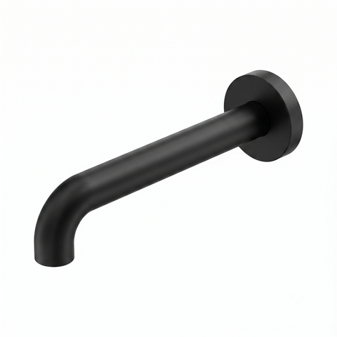 Amelie Royale II Wall Basin/Bath Spout Only Curved 185mm Matte Black BDO221903D185MB