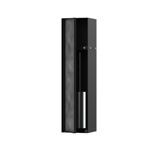 Hansgrohe Xtrastoris Recessed Toilet Brush Holder w/ Storage Shelf & Tileable Door Matte Black 56060670