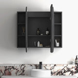 Otti Bondi LED Shaving Cabinet 1200x750mm Premium Edition Black Oak LED-BOSV1275B-VP