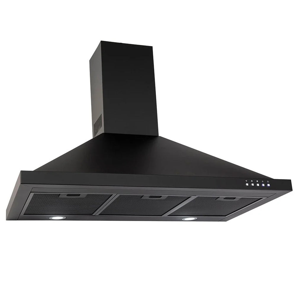 Euro Appliance Rangehood Canopy 90cm Black EA90BK3