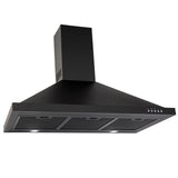 Euro Appliance Rangehood Canopy 90cm Black EA90BK3