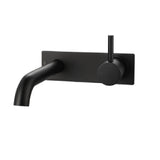 Vito Bertoni Wish2 Wall Basin/Bath Set 180mm w/ Backplate Matte Black 40196