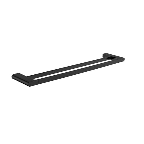 Seima Double Towel Rail Opus 800mm Black 191424