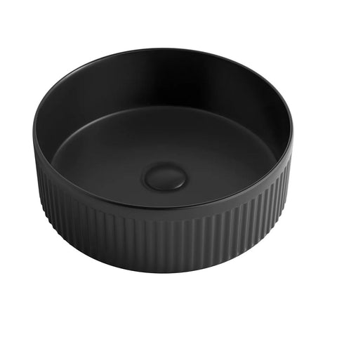 Otti Oxford Basin Round 395mm Above Counter Matte Black OT3950MB