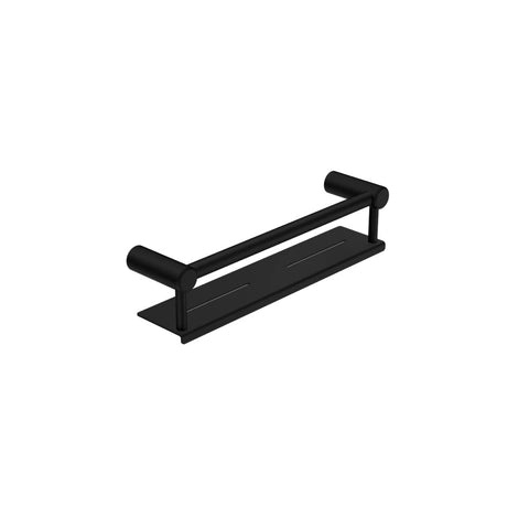 Nero Mecca Care 25mm Grab Rail With Shelf 450mm Matte Black NRCR2518CMB