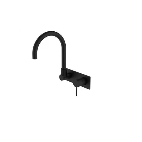 Nero Mecca Wall Basin/Bath Mixer Swivel Spout Matte Black NR221910QMB