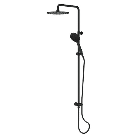 Greens Lavish Brass Twin Rail Shower PVD Matte Black 239103MB