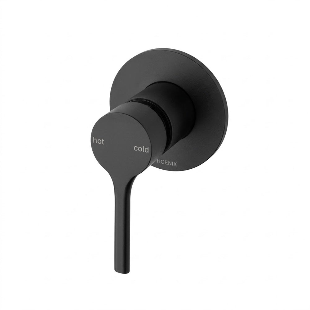 Phoenix Vivid Slimline Oval Switchmix Shower / Wall Mixer Fit-Off Kit Matte Black VV2805-10-1