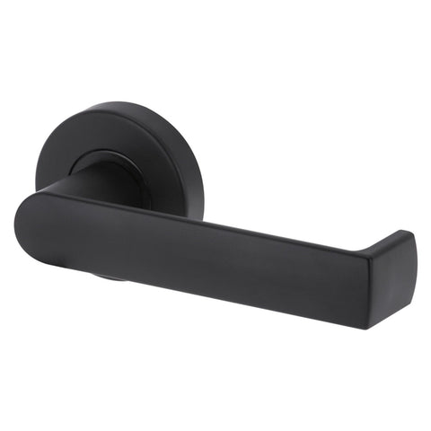 Lockwood Velocity 55 mm Round Privacy Set with L8 Lever Matte Black VSR2/L8MBK